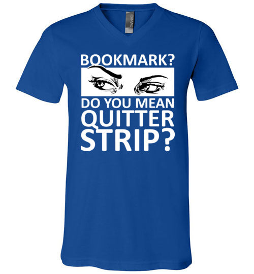 Bookmark Quitter Strip V-Neck