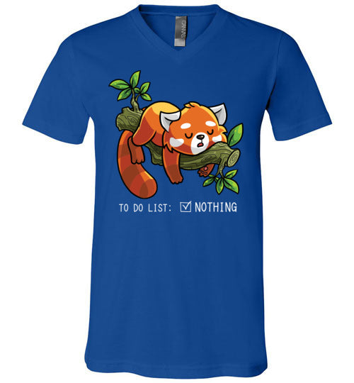 Red Panda To Do List Nothing V-Neck