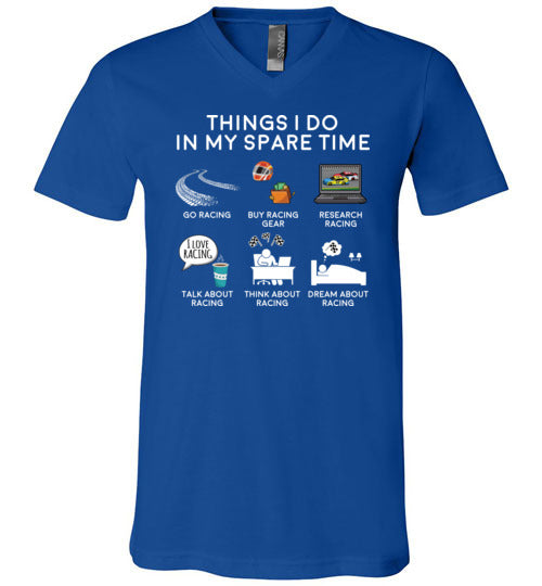 Racing Car Spare Time V-Neck