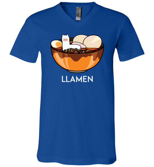 Llamen Llama Ramen V-Neck