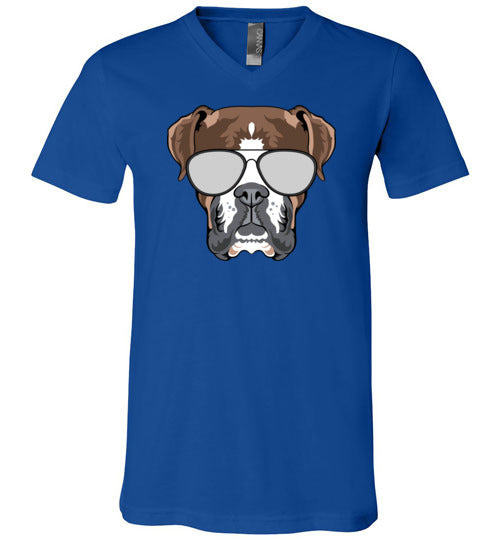 Boxer Dog Sunglasses V-Neck