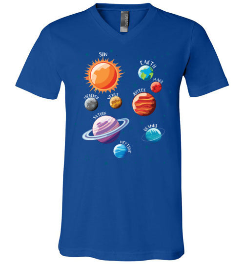 Solar System Planets V-Neck