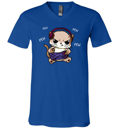 Gaming Kitty Cat V-Neck