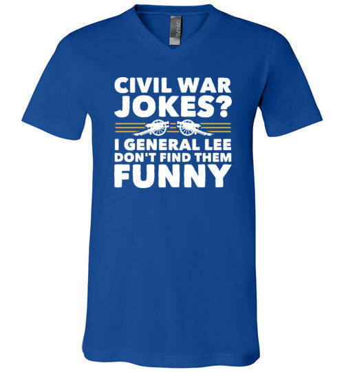 Civil War Jokes General Lee V-Neck