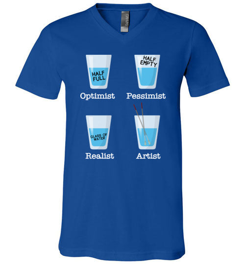 Optimist Pessimist Artist V-Neck