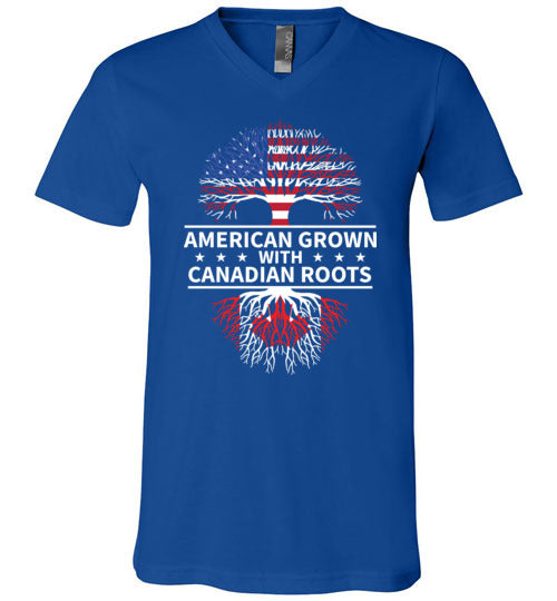 American Grown With Canadian Roots V-Neck