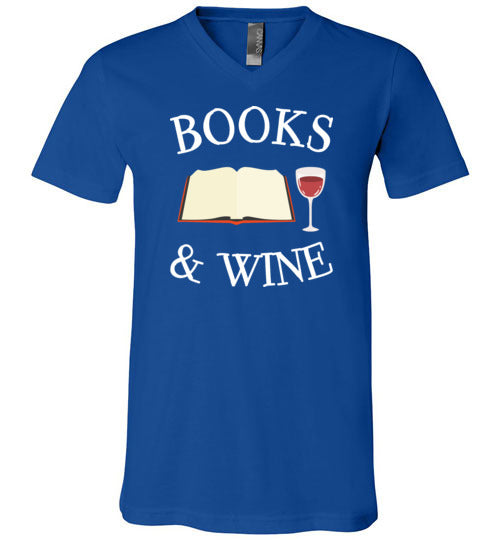 Books And Wine V-Neck