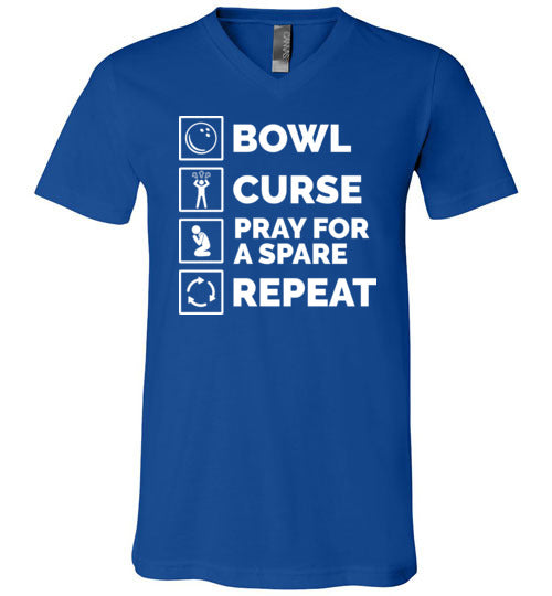 Bowl Curse Pray For A Spare V-Neck