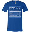 Zodiac Gemini Nutrition Facts V-Neck