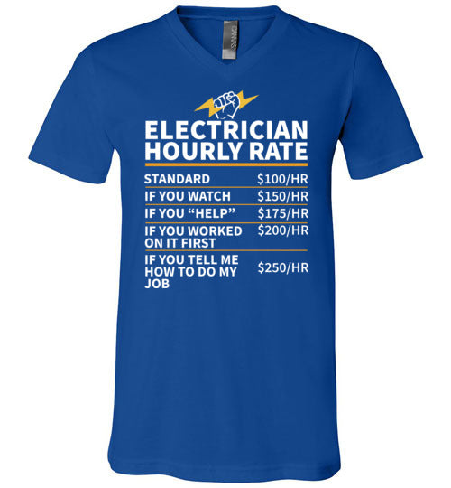 Electrician Hourly Rate V-Neck