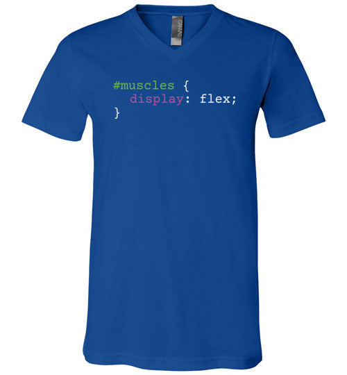 Muscles Coding Flex Gym CSS V-Neck