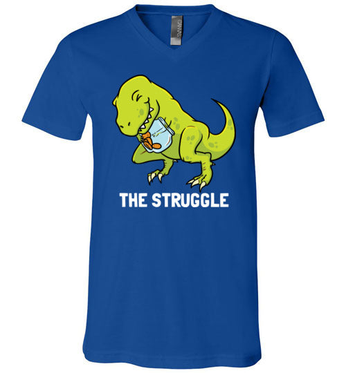 T-Rex Cookies Struggle V-Neck