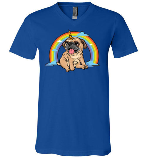 Pug Unicorn V-Neck