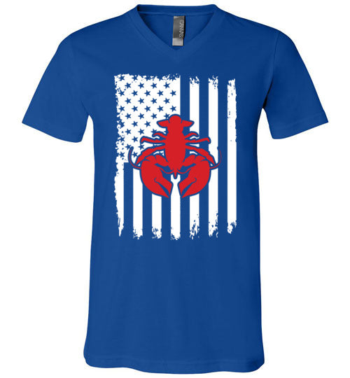 Crawfish American Flag V-Neck