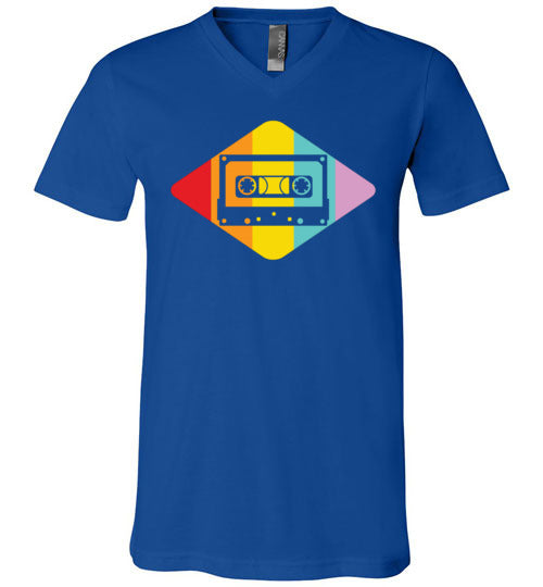 Vintage Retro Cassette V-Neck