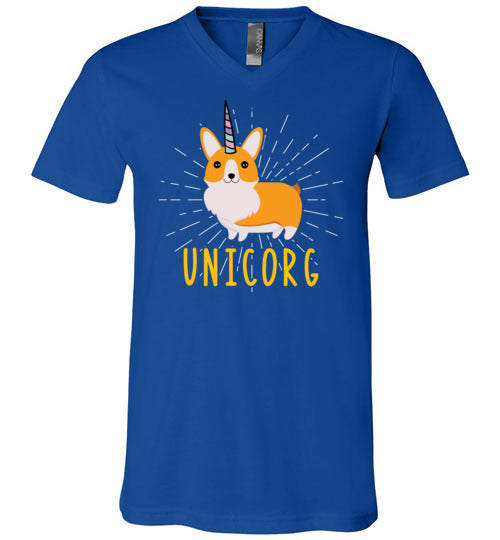 Unicorn Corgi Unicorg V-Neck