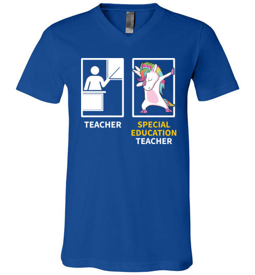 Special Education Teacher Dabbing V-Neck