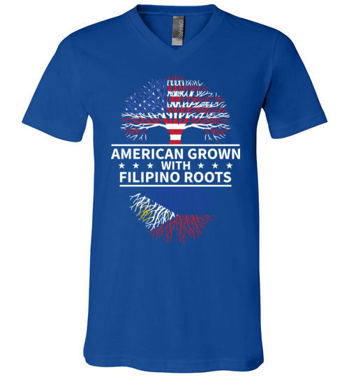 American Grown With Filipino Roots V-Neck