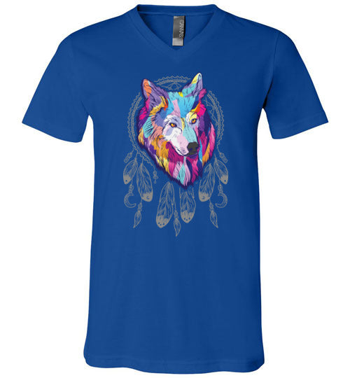 Wolf Dreamcatcher Splash Art V-Neck