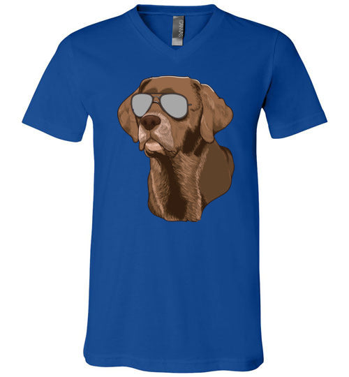Chocolate Lab Sunglasses V-Neck