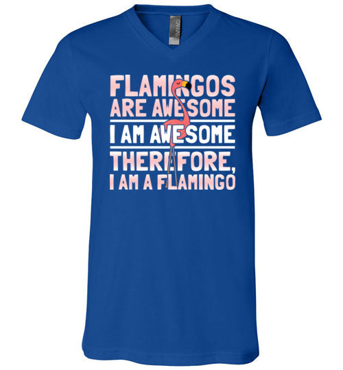 Flamingos Are Awesome V-Neck