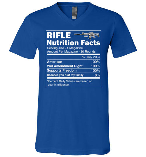 Gun Rifle Nutrition Facts V-Neck