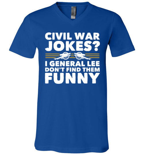 Civil War Jokes General Lee V-Neck