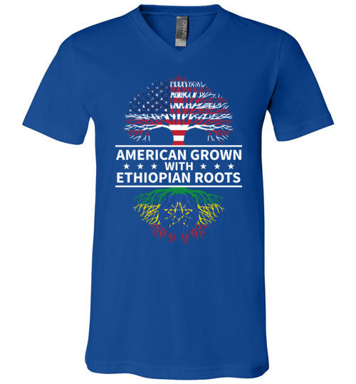 American Grown With Ethiopian Roots V-Neck