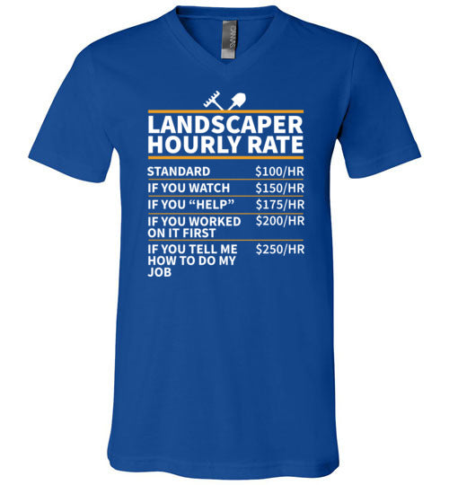 Landscaper Hourly Rate V-Neck