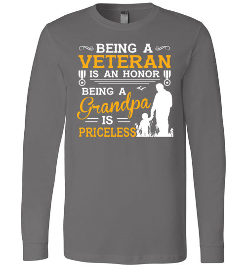 Veteran Grandpa Priceless Long Sleeve