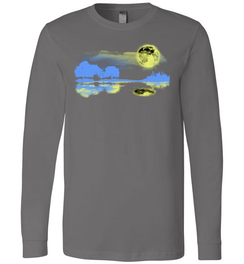 Guitar Sunset Canvas Long Sleeve