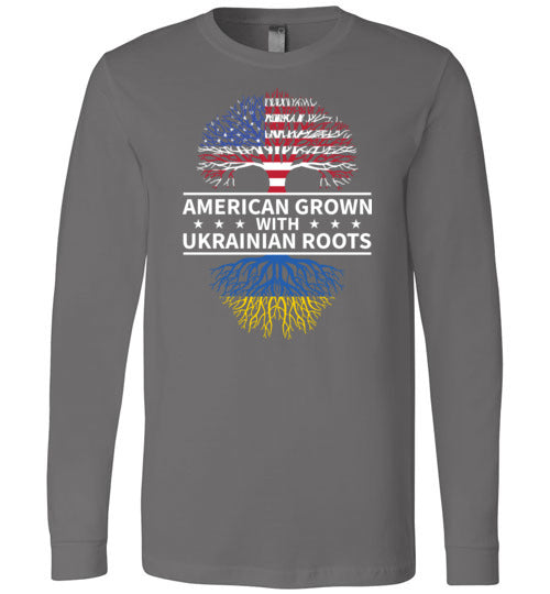 American Grown With Ukrainian Roots Long Sleeve