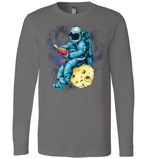 Astronaut Reading Space Long Sleeve