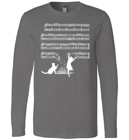 Cats And Sheet Music Long Sleeve