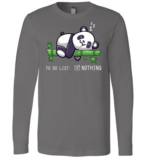 Panda To Do List Long Sleeve