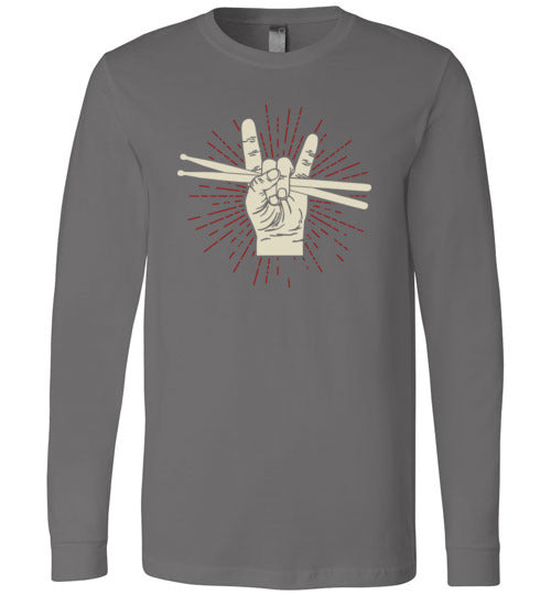 Drummer Drum Rock Hand Long Sleeve