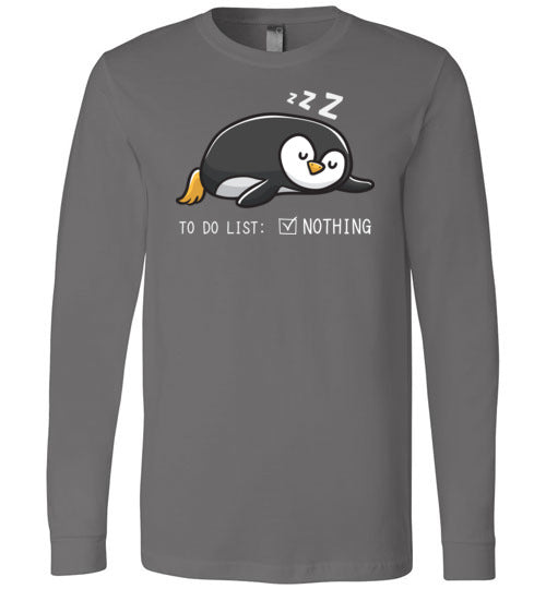 Penguin To Do List Long Sleeve