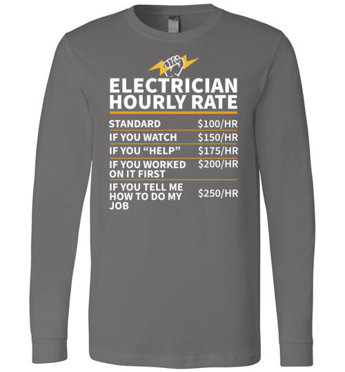 Electrician Hourly Rate Long Sleeve