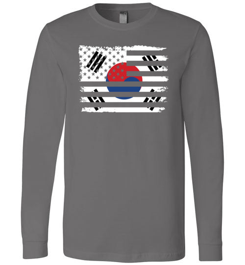 South Korean American Flag Long Sleeve