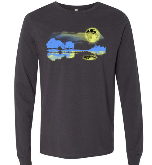 Guitar Sunset Canvas Long Sleeve