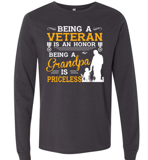 Veteran Grandpa Priceless Long Sleeve