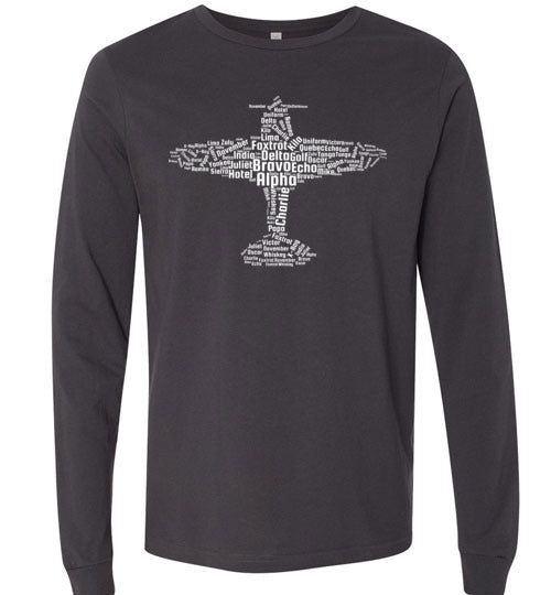 Aviation Alphabet Flying Pilot Long Sleeve