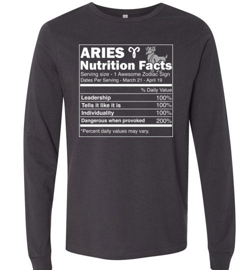 Aries Nutrition Facts Long Sleeve