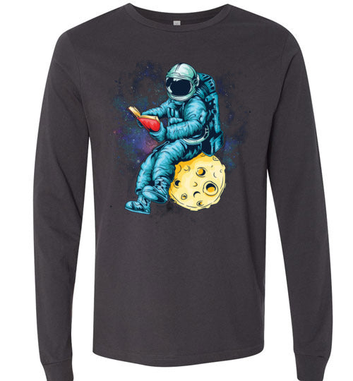 Astronaut Reading Space Long Sleeve