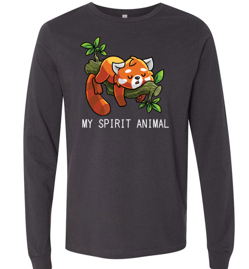 Lazy Red Panda Spirit Animal Long Sleeve