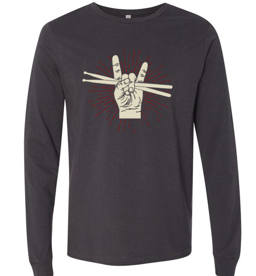 Drummer Drum Rock Hand Long Sleeve