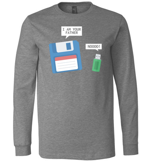 USB Floppy Disk Father Son Long Sleeve