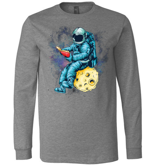 Astronaut Reading Space Long Sleeve