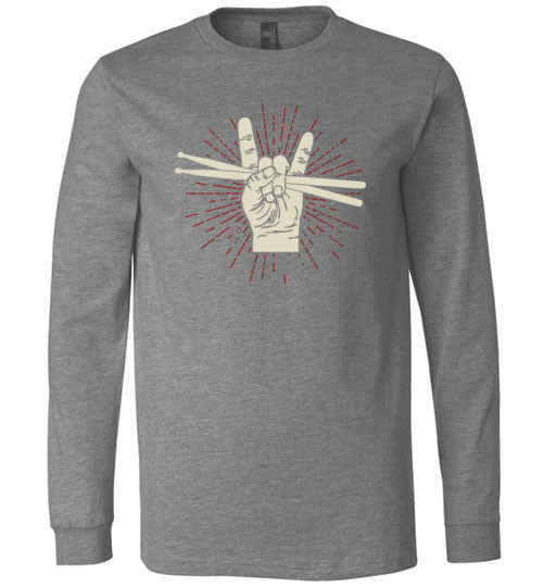 Drummer Drum Rock Hand Long Sleeve