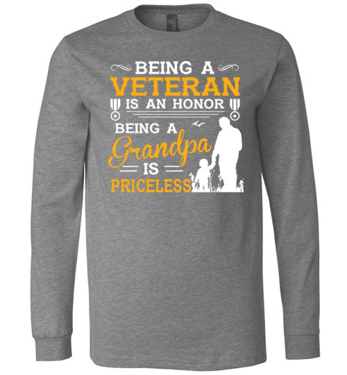 Veteran Grandpa Priceless Long Sleeve